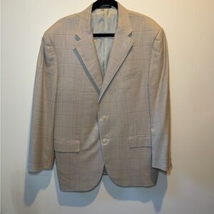 Corneliani Light Beige Plaid Blazer